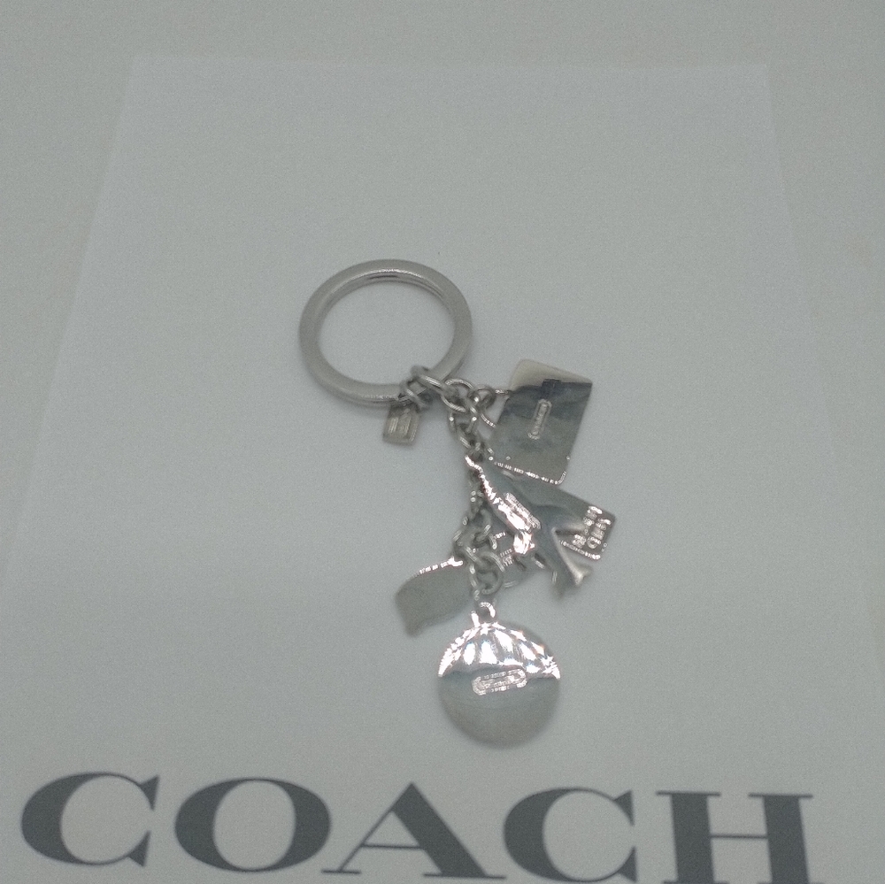 NWOT Rare Authentic Coach Airplane Sunglasses World Handbag Key Chain Fob Firm $ - Picture 3 of 3